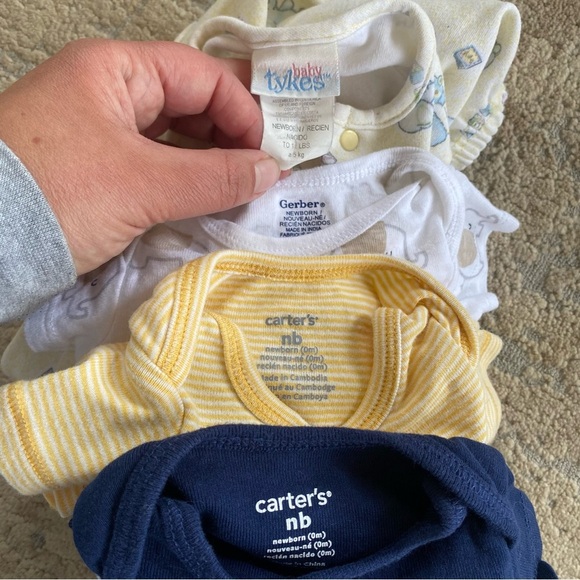 New Born Bundle of Onesies and Sleep Sack Cotton Snap Closure - Picture 8 of 8